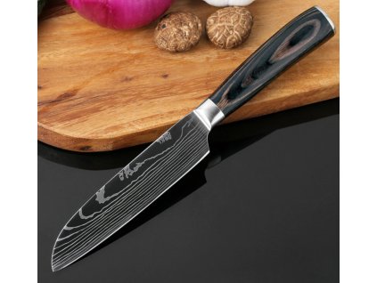 Kuchyňský Santoku nůž 5" XITUO SAGA ocel 7CR17 440C