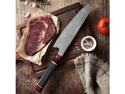 Kuchyňský nůž Kiritsuke Apis 8" XITUO 67 vrstev damaškové oceli