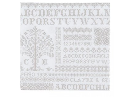 Papírové ubrousky Cross stitched pattern 33*33 cm (20 kusů)