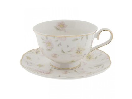 Porcelánový šálek s podšálkem TABLE WARE FLOWERS