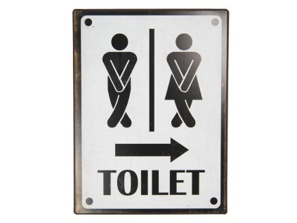 Plechová cedule TOILET