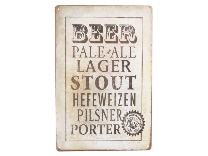 Plechová cedule BEER