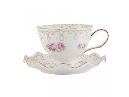 Porcelánový šálek s podšálkem