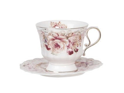 Porcelánový šálek s podšálkem