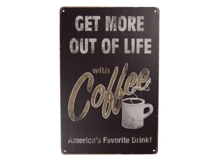 Plechová cedule COFFEE FAVORITE DRINK