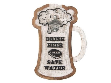 Nástěnný otvírák lahví BEER