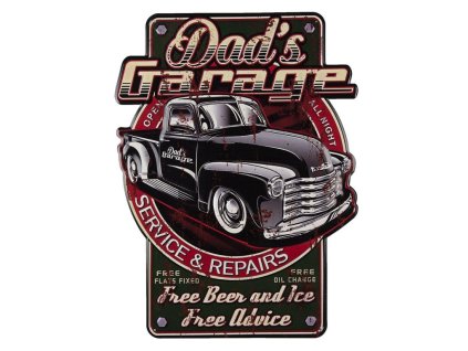 Plechová cedule DADS GARAGE