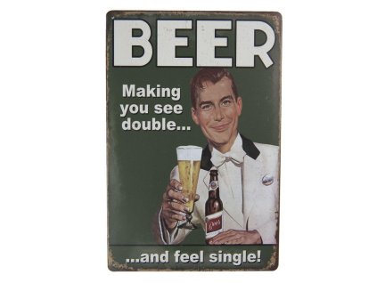 Plechová cedule BEER