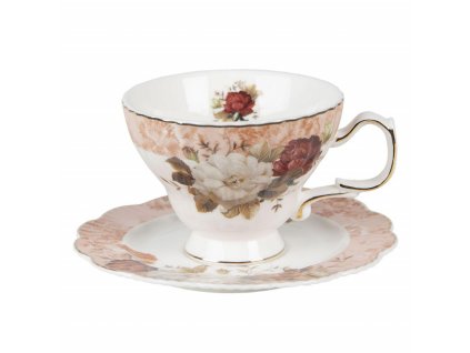 Porcelánový šálek s podšálkem