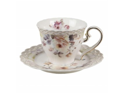 Porcelánový šálek s podšálkem