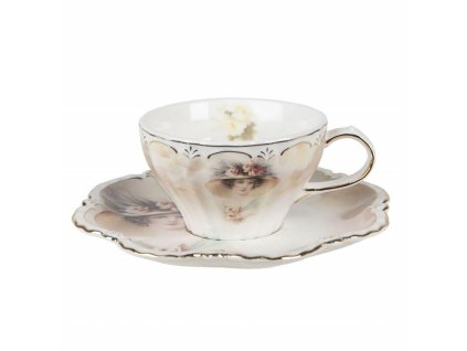 Porcelánový šálek s podšálkem
