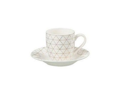 Porcelánový šálek s podšálkem Triangle