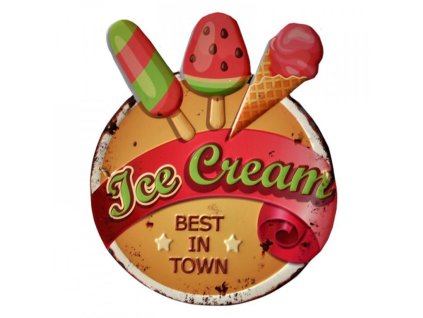 Plechová cedule ICE CREAM
