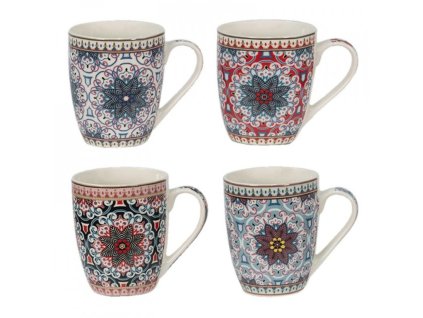 Sada čtyř porcelánových hrníčků