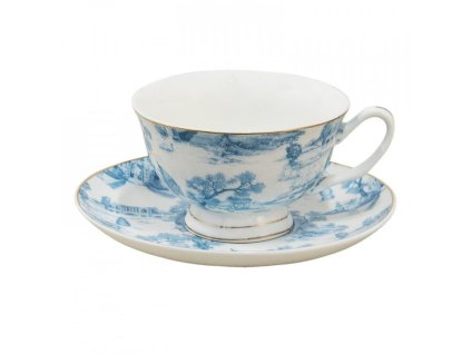 Porcelánový šálek s podšálkem BLUE