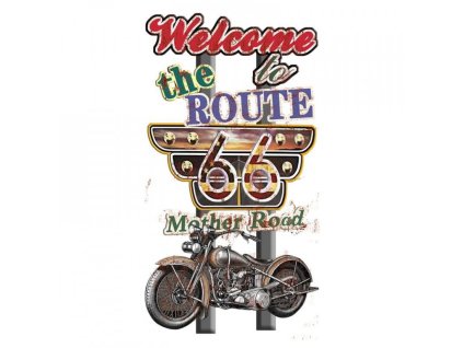 Plechová cedule ROUTE 66