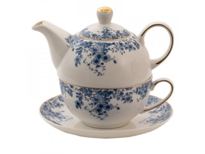 Porcelánová čajová souprava pro jednoho BLUE FLOWERS