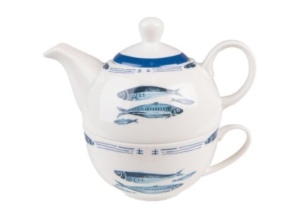 Čajová souprava pro jednoho FISHY BLUE