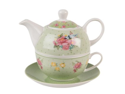 Porcelánová čajová souprava pro jednoho CHEERFUL BIRDIE