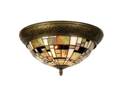 Stropní lampa Tiffany MOSAIC ART Clayre & Eef 5LL-5348