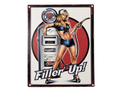 Plechová cedule FILLER UP Clayre & Eef 6Y5211