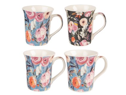 Sada čtyř porcelánových hrníčků 6CEMS0048