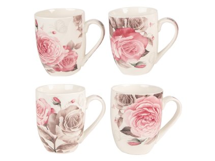 Sada čtyř porcelánových hrníčků 6CEMS0044