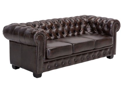 Kožené sedačka 3 sedák Chesterfield Edinburgh
