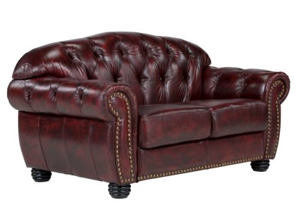 Kožená pohovka 2 sedák Chesterfield Hereford