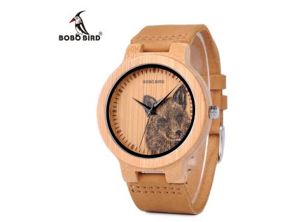 Uni dřevěné hodinky BOBO BIRD Bamboo Wolf