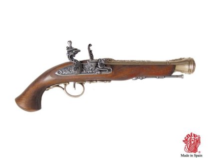 Pistole s křesacím zámkem, 18. stol