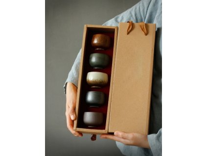 Sada 5 čínských šálků na čaj Kung-Fu 80ml