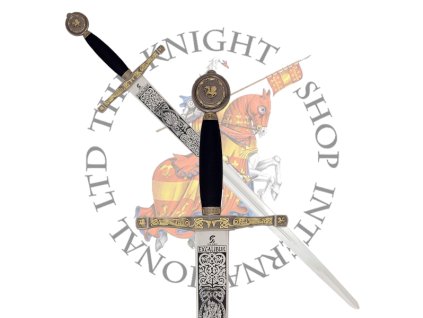 Meč Excalibur, meč krále Artuše, made in Toledo, Španělsko