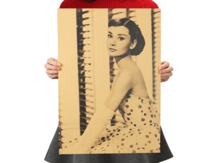 Plakát Audrey Hepburn 51,5x36cm Vintage č.3