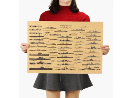 Plakát tablo US Navy 2. světová válka, č.024, 51.5 x 36 cm