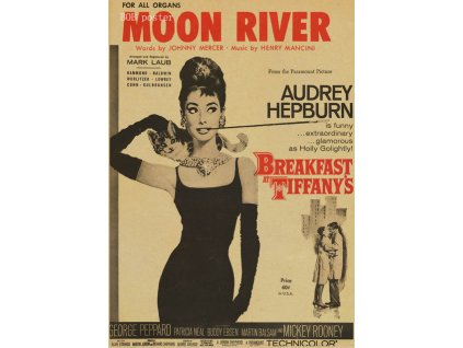 Plakát Audrey Hepburn 42x30 cm Moon river č.31