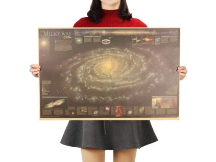 Plakát Vesmírný průzkum, Milky Way Nebula Map 72.5 x 48.5 cm