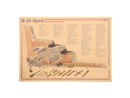 Plakát strážci nebes, Northrop B-2 Spirit, č.257, 50.5 x 36 cm