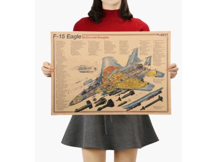 Plakát strážci nebes, McDonnell-Douglas F-15 Eagle, č.260, 50.5 x 36 cm