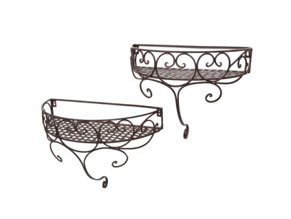 Nástěnné police z tepaného železa Ondula