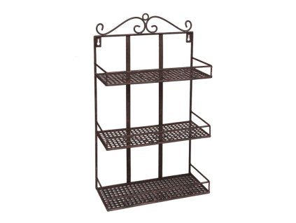 Kovová nástěnná polička Trois Tiroirs