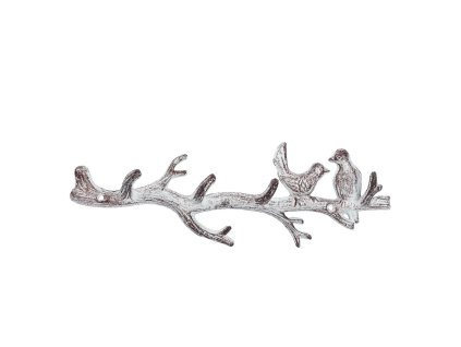 Kovový háček Ptáčci na větvi
