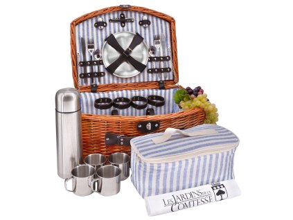 Les Jardins de la Comtesse piknikový koš pro 4 osoby model Rochefort