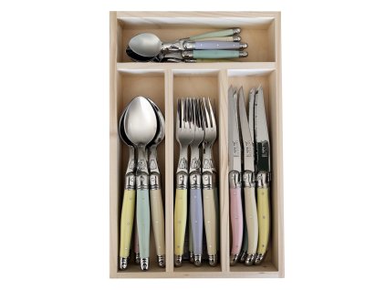 Sada příborů pro 6 osob Laguiole Jean Dubost, Pastel