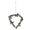 Závěsný kovový věnec HEART