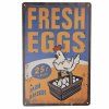 Plechová cedule FRESH EGGS