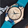 Uni dřevěné hodinky BOBO BIRD TeePee Leather