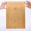 Plakát Leonardo Da Vinci Manuscript Vitruvian Man