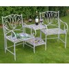 Kovový stolek a dvě židle, zahradní set Tulip