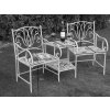 Kovový stolek a dvě židle, zahradní set Tulip